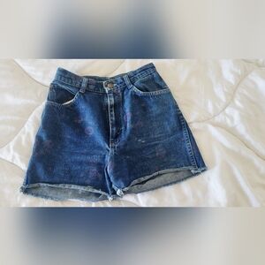 Vintage 90s High-Rise Dark Blue Denim Cutoff Shorts